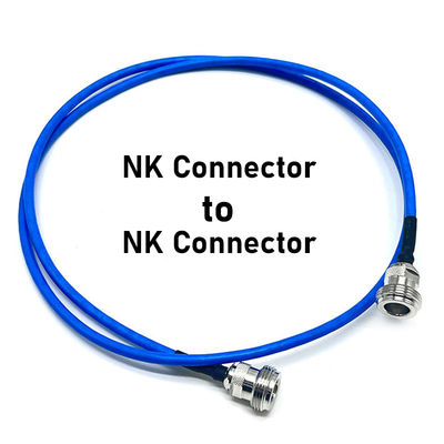 NK Connector to NK Connector สีฟ้า coaxial RF cable ทั้งหมดทองแดง อุณหภูมิสูง ความถี่สูง การสื่อสารสัญญาณชาย