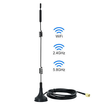 WiFi 2.4GHz 5GHz 5.8GHz แม็กเนติกเบสแอนเทนเน่สําหรับเครื่องบันทึกวงจรปิดกล้องวงจรปิดวิดีโอไร้สาย