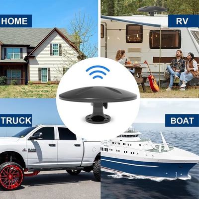 Prewire outdoor long range tape amplifier signal booster rv tv antenna สําหรับแคมป์ แอตติก ทรัค เรือแคมเปอร์