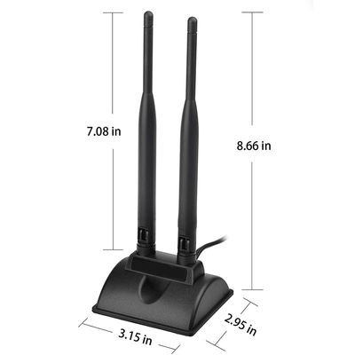 2.4GHz 5GHz Dual Band Aerial Wireless WiFi Communication Antenna SMA Magnet Base for PCI-E Network Card USB Adapter Router เครื่องเชื่อมต่อออนไลน์แบบไร้สาย