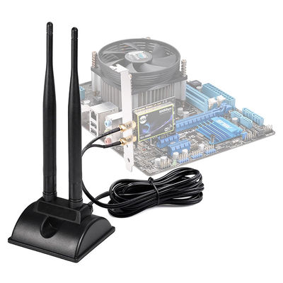 2.4GHz 5GHz Dual Band Aerial Wireless WiFi Communication Antenna SMA Magnet Base for PCI-E Network Card USB Adapter Router เครื่องเชื่อมต่อออนไลน์แบบไร้สาย