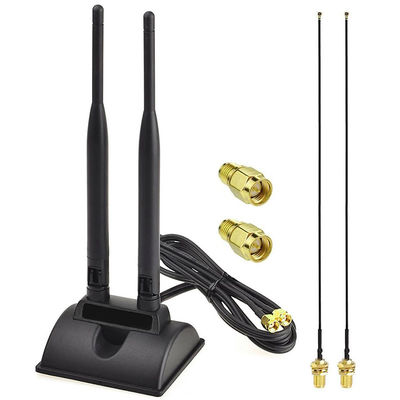 2.4GHz 5GHz Dual Band Aerial Wireless WiFi Communication Antenna SMA Magnet Base for PCI-E Network Card USB Adapter Router เครื่องเชื่อมต่อออนไลน์แบบไร้สาย
