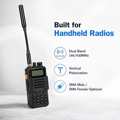 แอนเทนนาบูเมอเรงแบบแท็กติก แอนเทนนาวิทยุเบน 144/430MHz แบบพกพา พร้อมอินเตอร์เฟซ SMA