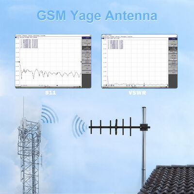 GSM Yagi เสาอากาศ 9dBi สูงกลางแจ้ง 3G 4G เสาอากาศ Yagi โพลาไรเซชันแนวตั้ง/แนวนอนสำหรับ Cellular สัญญาณ boosting