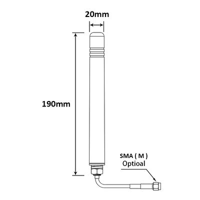 ดีไซน์ใหม่ Outdoor IP68 กันน้ํา Screw Mount Cabinet Antenna High Gain 5G 4G LTE GSM 3G Full Band Omni Cellular Antenna ยาง