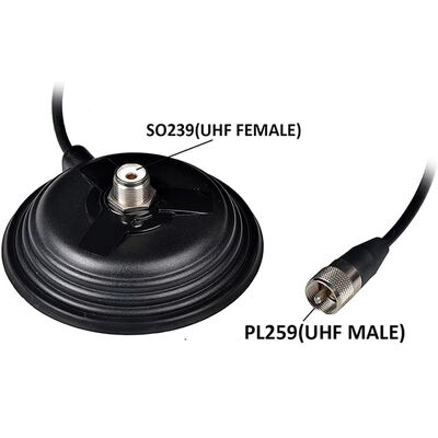 11CM กล่องดูดขนาดใหญ่ อานเตนนาวิทยุรถยนต์ ฐานแม่เหล็กแรงดึงสูง 30.8lbs มอนท์แม่เหล็กสําหรับ VHF UHF HF