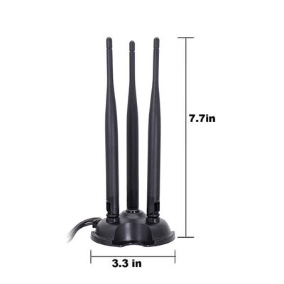 เสาอากาศ WiFi ดูอัลแบนด์ 2.4G 5.8G แบบรอบทิศทาง กำลังขยายสูง 8dBi สำหรับเราเตอร์ WiFi และการ์ดเครือข่ายไร้สาย