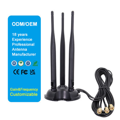 เสาอากาศ WiFi ดูอัลแบนด์ 2.4G 5.8G แบบรอบทิศทาง กำลังขยายสูง 8dBi สำหรับเราเตอร์ WiFi และการ์ดเครือข่ายไร้สาย